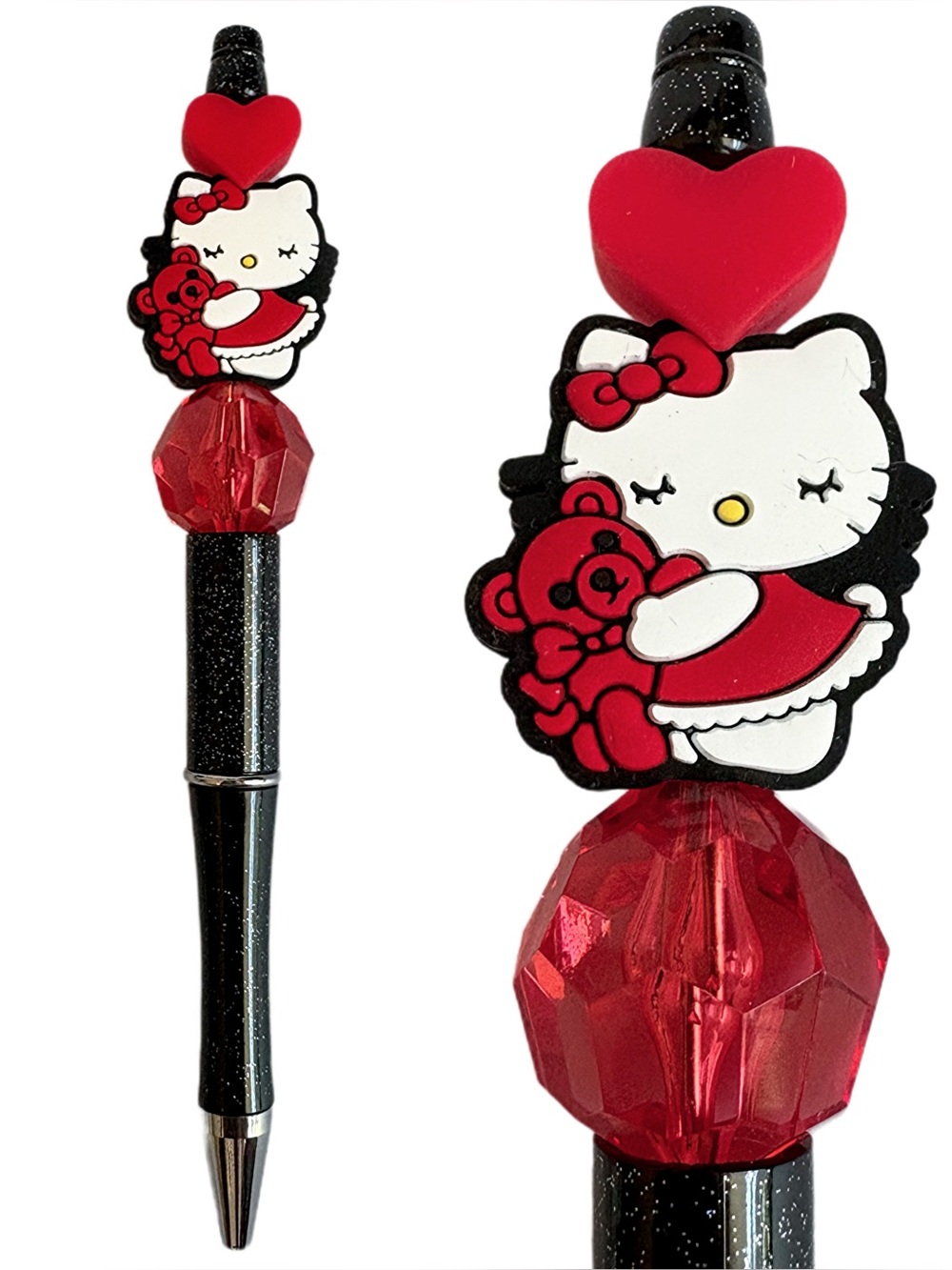 Hello Kitty Red Custom Beaded Pen
